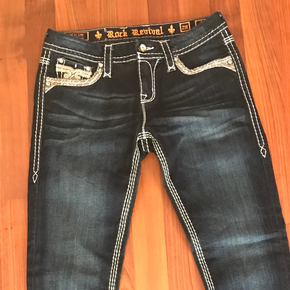 Rock Revival Janelle Mid-Rise Skinny Jeans Size 28